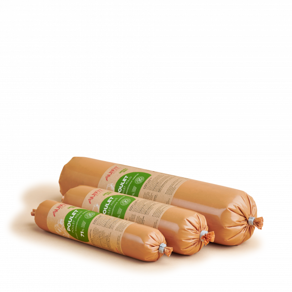 Saucisse avec poulet pour chiens