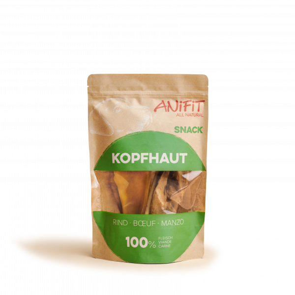 Peau de tête de bœuf pour chiens